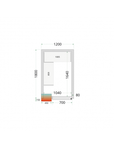 Chambre froide positive 4m3 - CRPF1218