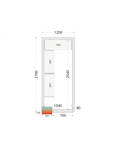 Chambre froide positive 7m3 - CRPF1227