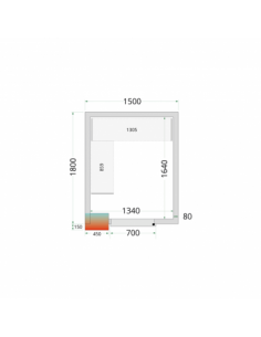 Chambre froide positive 5m3...