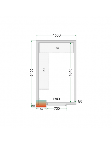 Chambre froide positive 7m3 - CRPF1524