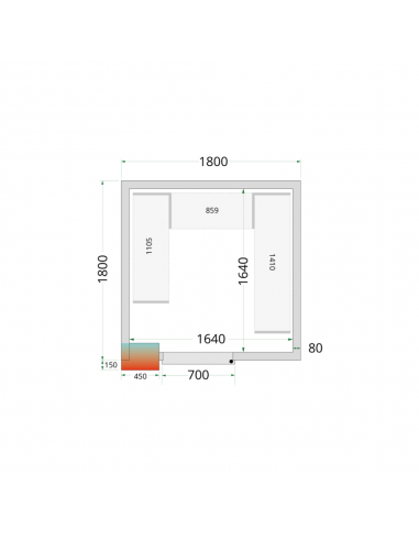 Chambre froide positive 7m3 - CRPF1818