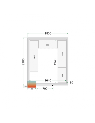 Chambre froide positive 8m3 - CRPF1821