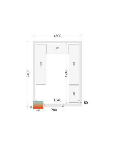 Chambre froide positive 9m3 - CRPF1824