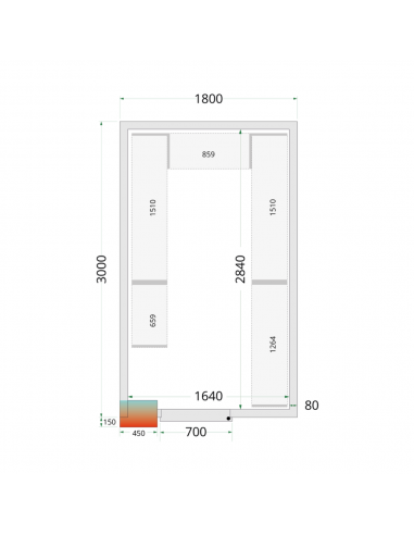 Chambre froide positive 11m3 - CRPF1830