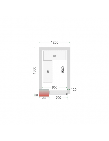 Chambre froide négative 4m3 - CRNF1218