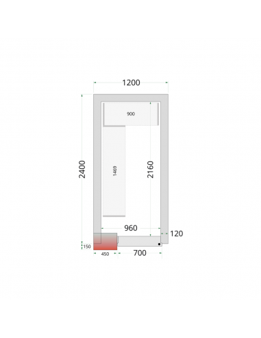 Chambre froide négative 6m3 - CRNF1224