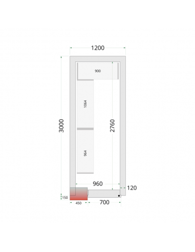 Chambre froide négative 7m3 - CRNF1230