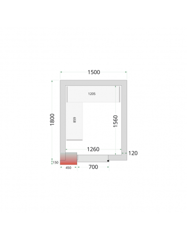 Chambre froide négative 5m3 - CRNF1518