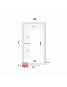 Chambre froide négative 8m3...