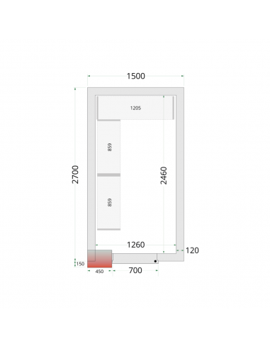 Chambre froide négative 8m3 - CRNF1527