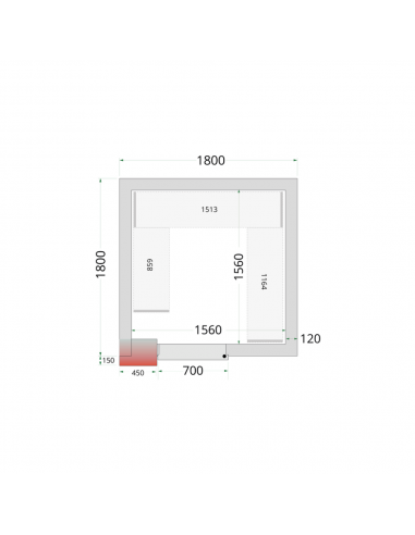 Chambre froide négative 7m3 - CRNF1818