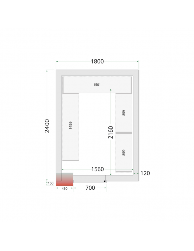 Chambre froide négative 9m3 - CRNF1824