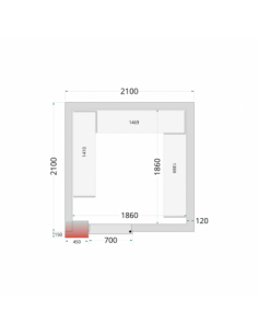 Chambre froide négative 9m3...