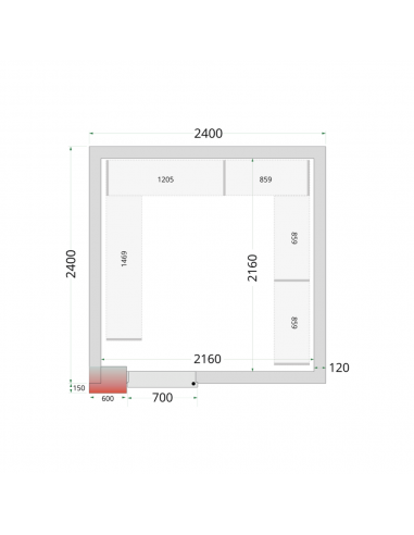 Chambre froide négative 12m3 - CRNF2424