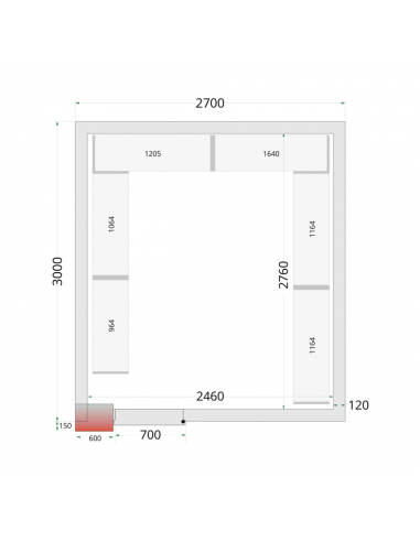 Chambre froide négative 17m3 - CRNF2730