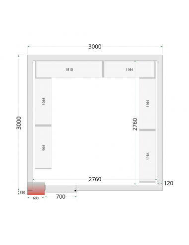 Chambre froide négative 19m3 - CRNF3030