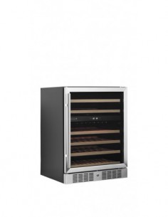 Cave à vin inox bi-zone...