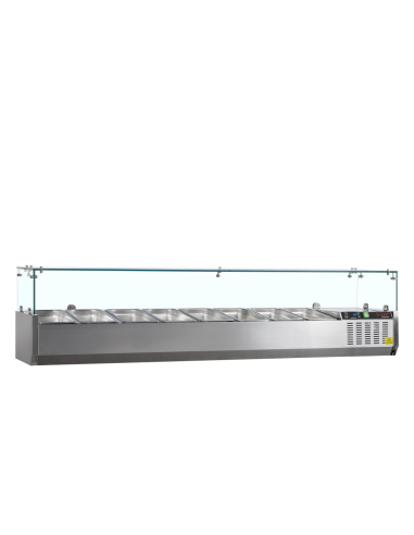 Vitrine réfrigérée 8 bacs GN1/4 -...