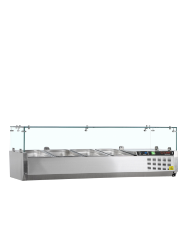 Vitrine réfrigérée 5 bacs GN1/4 -...