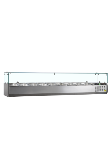 Vitrine réfrigérée 10 bacs GN1/4 -...