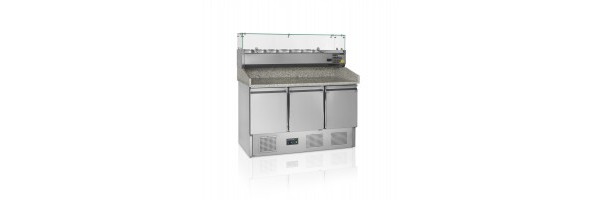 Saladette inox réfrigérée, tour gastro inox, table à pizza, soubassement réfrigéré, comptoir inox réfrigéré